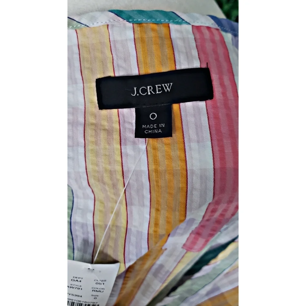 36. J. Crew Faux-wrap dress in rainbow gingham